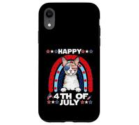 Custodia per iPhone XR Cornish Rex Cat Happy 4th Of July Patriotic American Cats