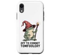Custodia per iPhone XR Cottagecore Frog Wizard Off to Commit Tom Foolery Frog Meme