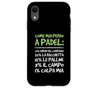 Custodia per iPhone XR Cover Padel Divertente - Regalo per chi gioca a padel