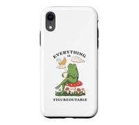 Custodia per iPhone XR Cozy Cottagecore Coffee Frog Art