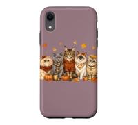Custodia per iPhone XR Cozy Fall Autumn Cute Cat Funny Cat Kitten Lover