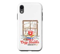 Custodia per iPhone XR Cozy Reader Society Christmas Book Lover Winter Reading