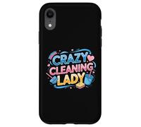 Custodia per iPhone XR Crazy Cleaning Lady Housekeeping Governante Pulitore divertente