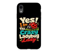 Custodia per iPhone XR Crazy Ladybug Lady Gardener Insetto Umorismo