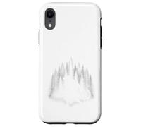 Custodia per iPhone XR Creatura della foresta di rettili che cammina attraverso il criptide della foresta bianca