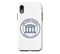 Custodia per iPhone XR Cresta di filosofia greca antica Atene Portico Società
