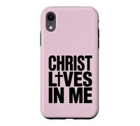 Custodia per iPhone XR Cristo vive in me cristiano