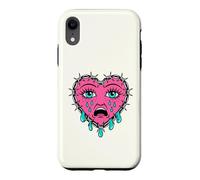 Custodia per iPhone XR Crying Heart Tattoo - Traditional Old School Tattooed Inked