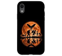 Custodia per iPhone XR Cryptids Moon Scene Bigfoot Alien Loch Ness Mothman