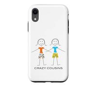 Custodia per iPhone XR Cugini pazzi divertenti delle donne, ragazze due cugini
