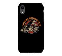 Custodia per iPhone XR "Custom Motorcycles" Retro Biker Lowbrow Wolf Rockabilly 50s