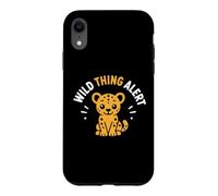 Custodia per iPhone XR Cute Animal Leopard quote Funny Wild Thing Alert