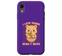 Custodia per iPhone XR Cute Bear ama il Ramen Kawaii Food Lover