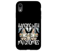 Custodia per iPhone XR Cute Bunny Gnome Easter Fun Graphic Hanging With My Gnomies