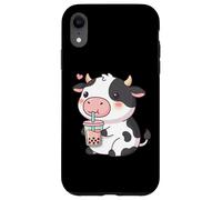 Custodia per iPhone XR Cute Cow Bubble Tea Kawaii Anime Cows Lover Girls