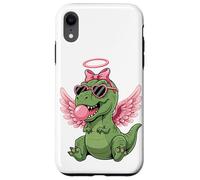 Custodia per iPhone XR Cute Dinosaur Angel Valentine's Day Gum Love