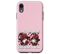 Custodia per iPhone XR Cute Gnome I Love You More The End I Win Pink Valentines