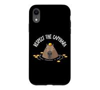 Custodia per iPhone XR Cute Kids Mens Womens Oranges Meme Lover Respect Capybara
