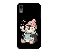 Custodia per iPhone XR Cute Penguin Hot Cocoa Winter Beanie Scarf Socks