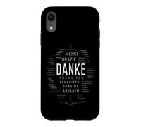 Custodia per iPhone XR Danke Merci Gracias Grazie Multilingue