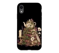 Custodia per iPhone XR Dark Academia Cottagecore Tea Books Botanical Mushroom