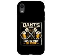 Custodia per iPhone XR Darts and Beer That's Why I'm Here Funny Dart Player Lover