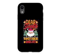 Custodia per iPhone XR Dear Santa My Brother Did It Divertente Natale Ragazze Bambini Ragazzi