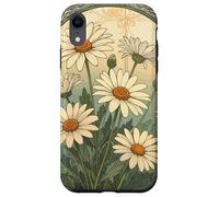 Custodia per iPhone XR Decorativo Daisy Bloom Art Nouveau Botanical