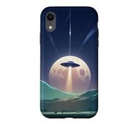 Custodia per iPhone XR Deserto Moonlight UFO Beam Paesaggio notturno rapimento alieno