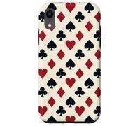 Custodia per iPhone XR Design classico delle serate di giochi da casinò con le icone delle tute