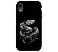 Custodia per iPhone XR Design con motivo serpente amante degli animali che disegna