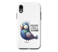 Custodia per iPhone XR Design divertente con uccellini piccioni e bugiardi