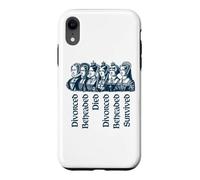 Custodia per iPhone XR Destini delle sei mogli di Enrico VIII Navy Print