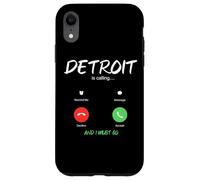 Custodia per iPhone XR Detroit sta chiamando e devo andare in viaggio nel Michigan