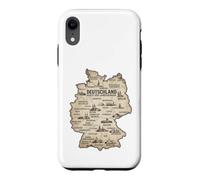 Custodia per iPhone XR Deutschland Karte Der Landeskinder Germania Vintage Mappa
