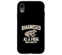 Custodia per iPhone XR Diagnosticato come una rana con ansia divertente rana