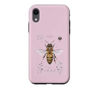 Custodia per iPhone XR Diagramma di guida vintage del campo dell'anatomia delle api del