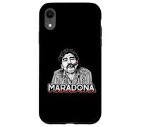 Custodia per iPhone XR Diego Maradona Vintage Sigaro Retro Calcio Icona