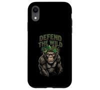 Custodia per iPhone XR Difendi la natura della fauna selvatica della conservazione degli scimpanzé selvatici