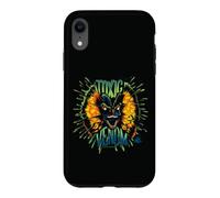 Custodia per iPhone XR Dilofosauro veleno tossico al neon di Jurassic Park