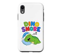 Custodia per iPhone XR Dino Snore - Divertente dinosauro che dorme T-rex Dino Lover per bambini