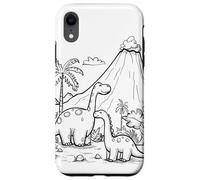 Custodia per iPhone XR Dinosauro Coloring Book Art Color In Design