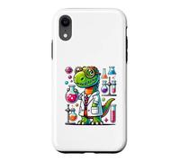 Custodia per iPhone XR Dinosauro scienziato divertente, dinosauro scienziato intelligente, scuola per bambini