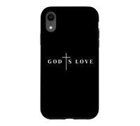 Custodia per iPhone XR Dio è amore Citazione della Bibbia cristiana Giovanni 4:8