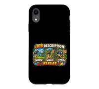 Custodia per iPhone XR Disc Golf Descrizione del lavoro Throw Walk Ricerca Ripeti