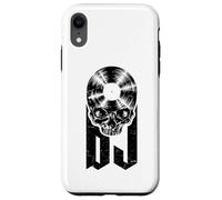 Custodia per iPhone XR Disco in vinile per DJ Disc Jockey Music Lover Gothic Skull LP