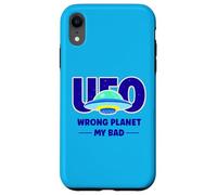 Custodia per iPhone XR Disco volante retrò per appassionati di UFO Wrong Planet My Bad