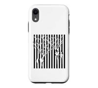 Custodia per iPhone XR Disegno episodico di arte mistica delle strisce dei cervi