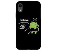 Custodia per iPhone XR Dishonest Frog Behave No Funny Frog Meme Cartoon Men Women