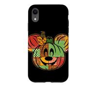 Custodia per iPhone XR Disney Mickey Mouse Patchwork Pumpkin Fall Jack-o'-Lantern